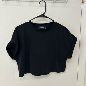 Cider Black Boxy Crop T-Shirt